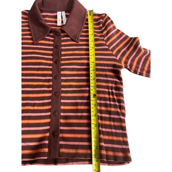 Miiyu x Twik Vision Size Small Long Sleeve Striped Women Polo - Picture 5 of 5